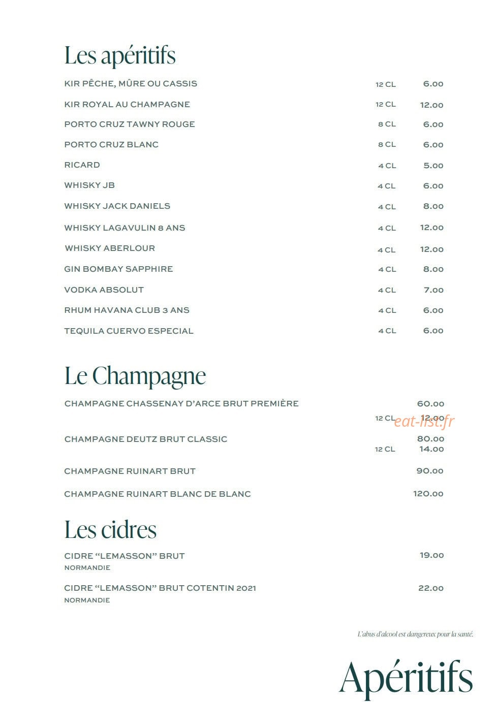 La Table de La Coudraie — carte page 4