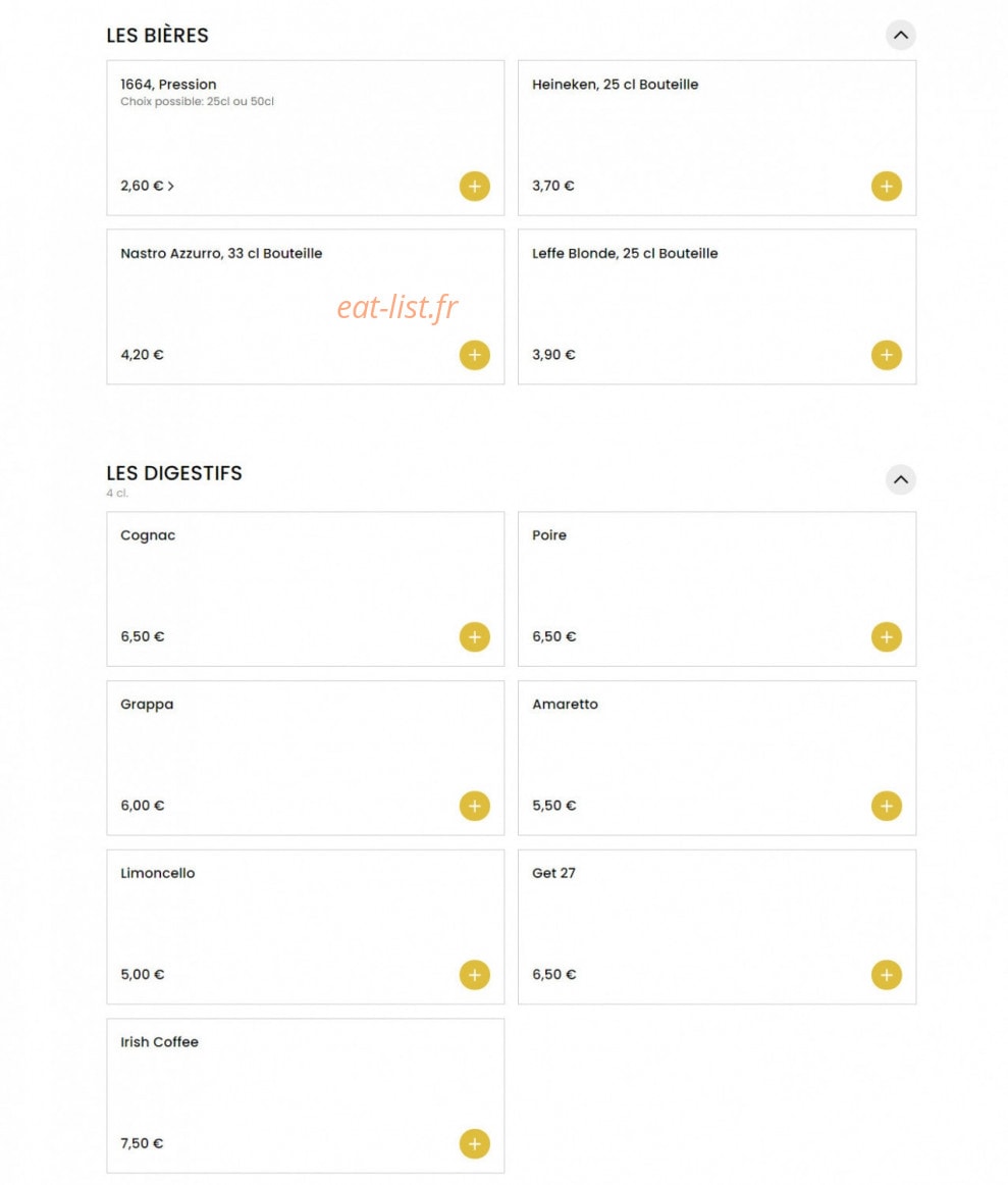 La Tavola — carte page 7