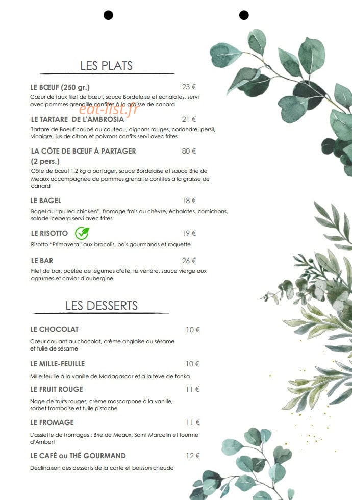 Ambrosia — carte page 2