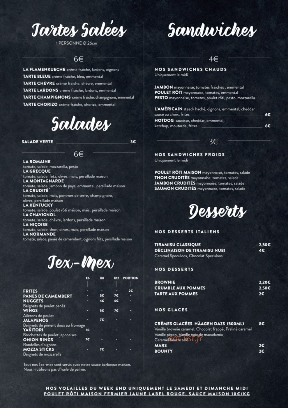XL pizza — carte page 3