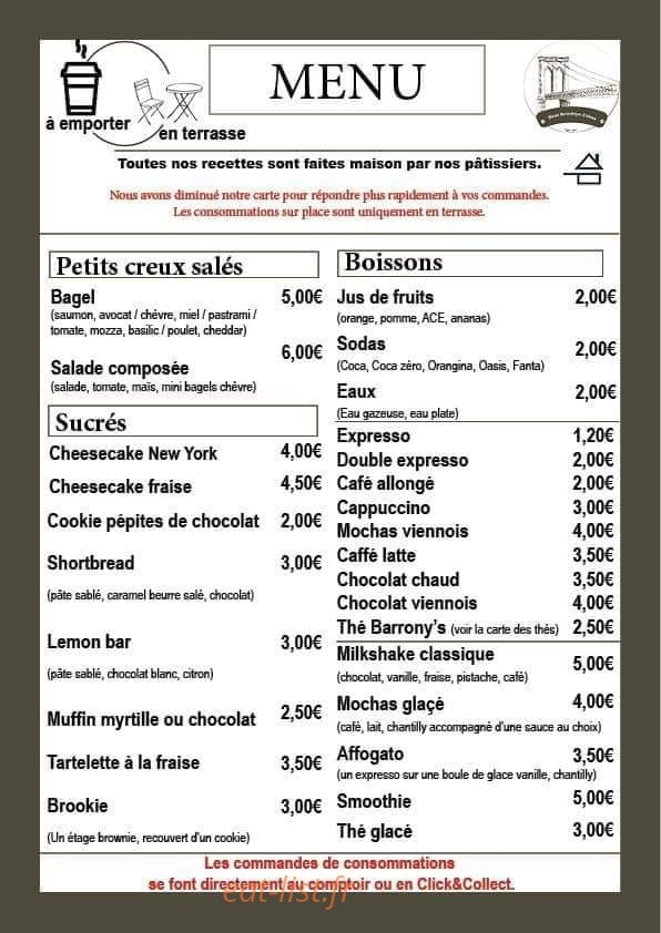 Best Brooklyn Cakes — carte page 1