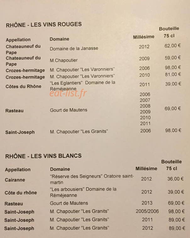 L'Appart — carte page 2