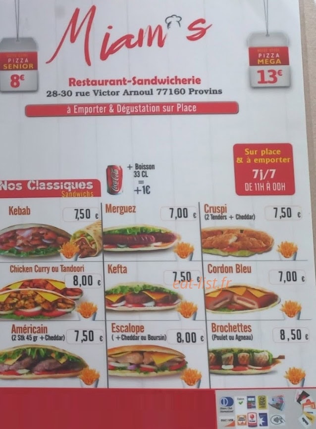 Miam's — carte page 3