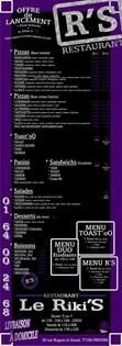 Riki's — carte page 1