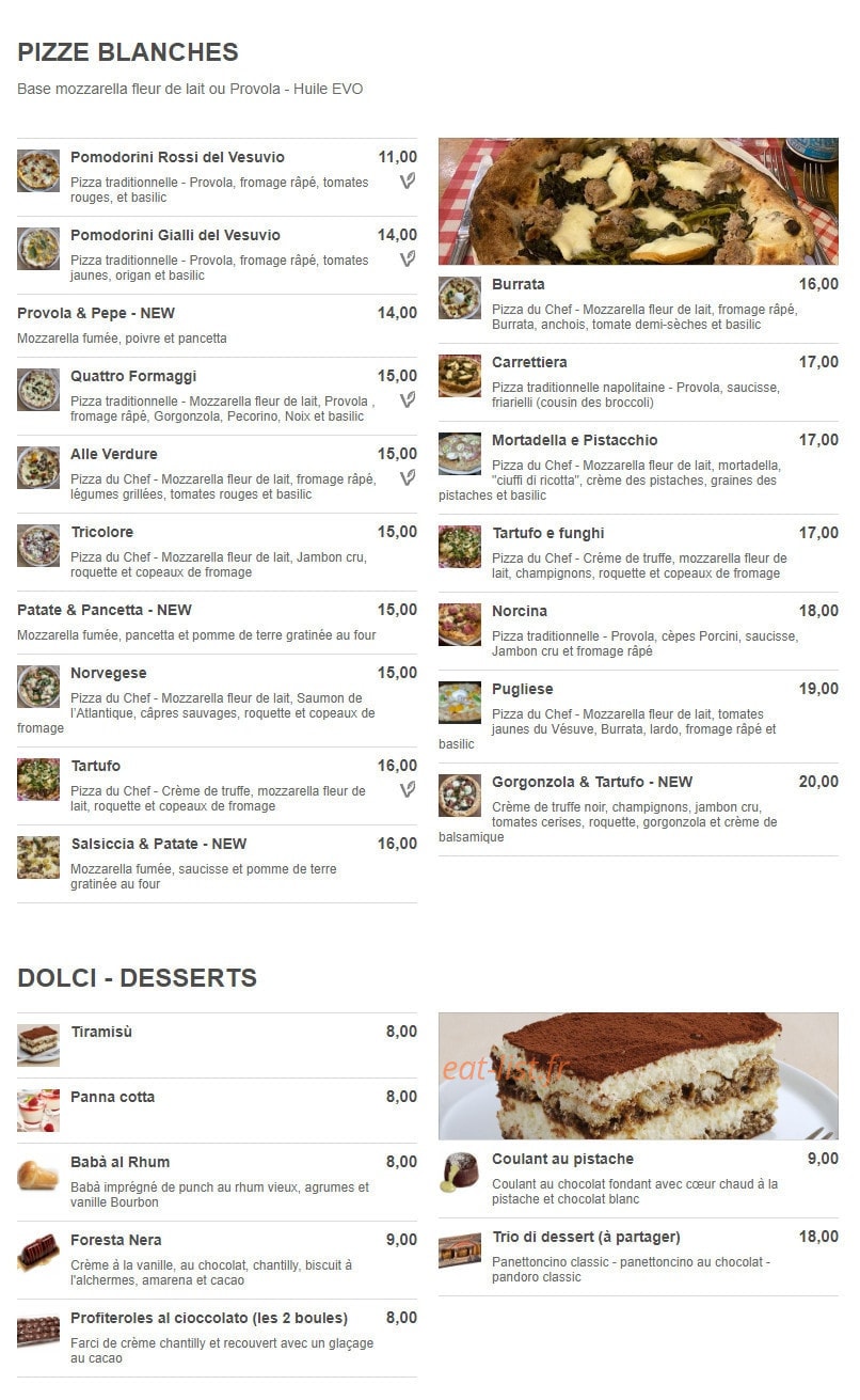 Trattoria du Val — carte page 3