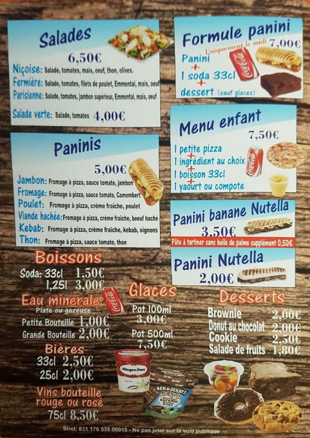Iron Man Pizzas — carte page 4