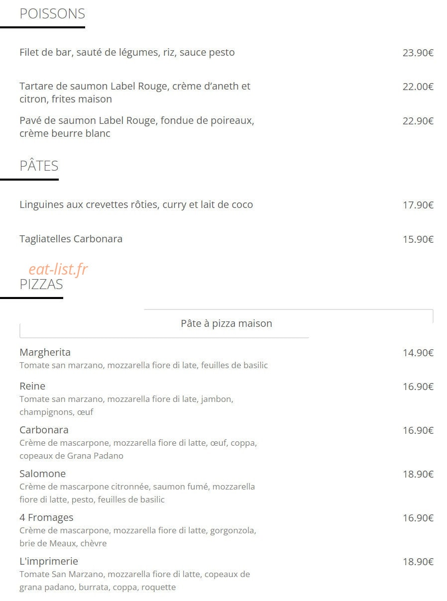 L'Imprimerie — carte page 6