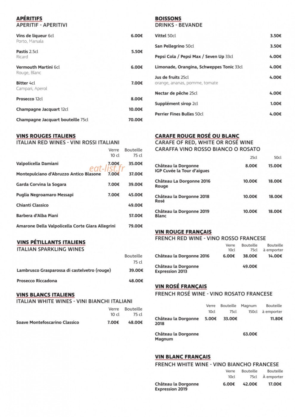 L'Origano — carte page 3