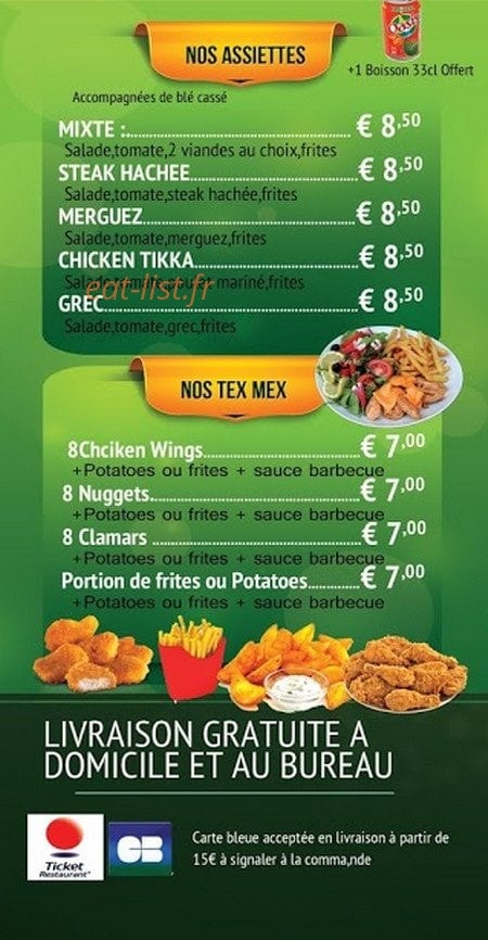 Les Platanes food — carte page 5