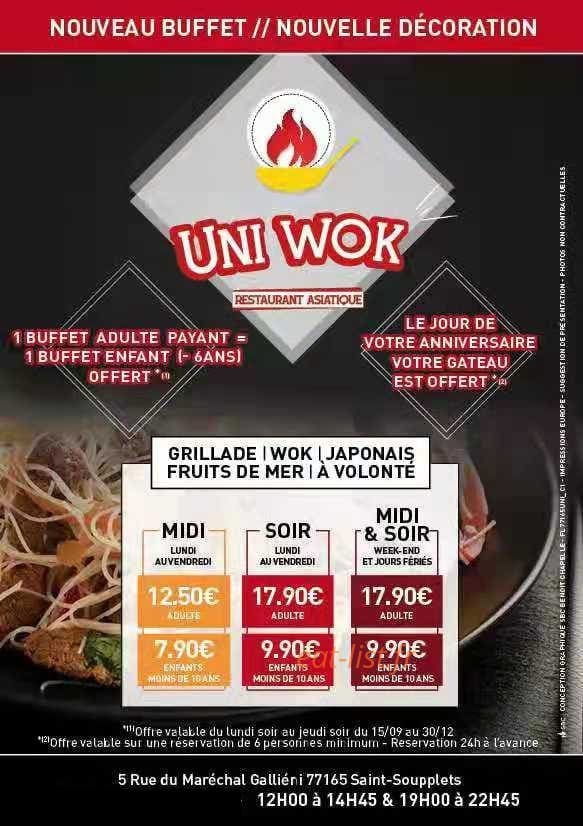 Uni Wok — carte page 1