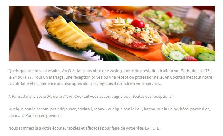An cocktail — carte page 2