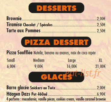 Bella Pizza — carte page 3