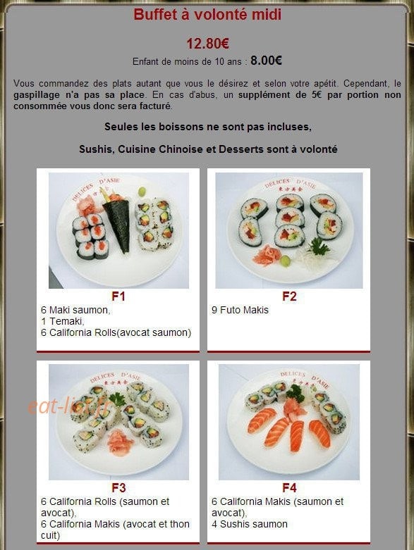 Délices d'Asie — carte page 5