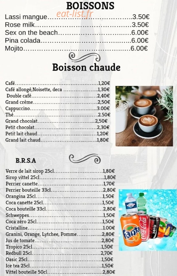 Le Kris café — carte page 6