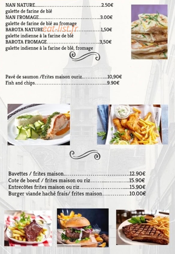 Le Kris café — carte page 1