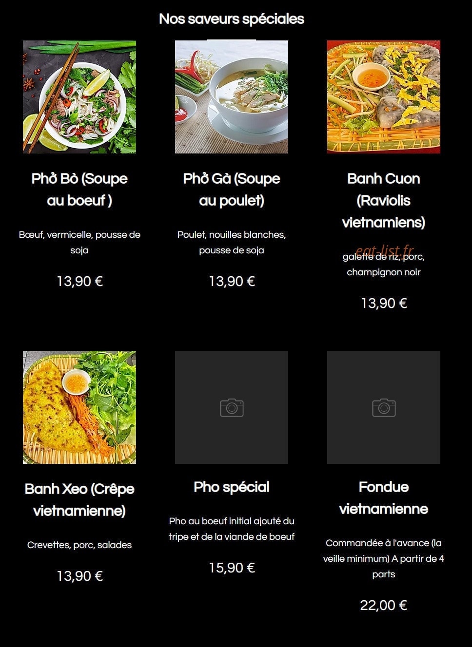 Le P'tit Vietnam — carte page 1