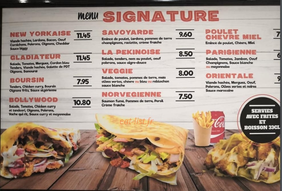 Tacos N Crepes — carte page 2