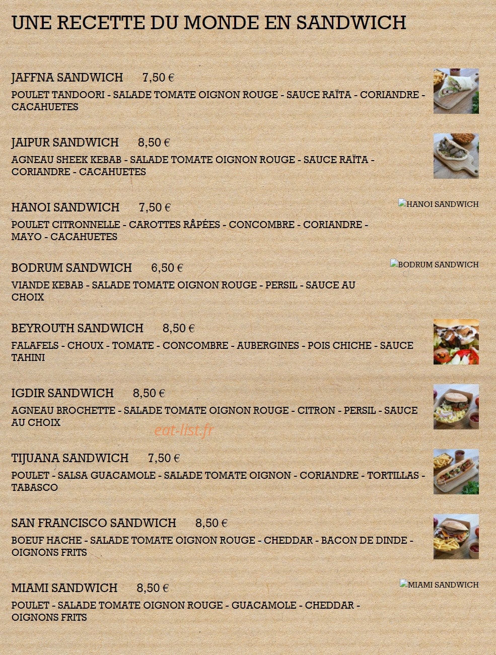 Anatol’s — carte page 1