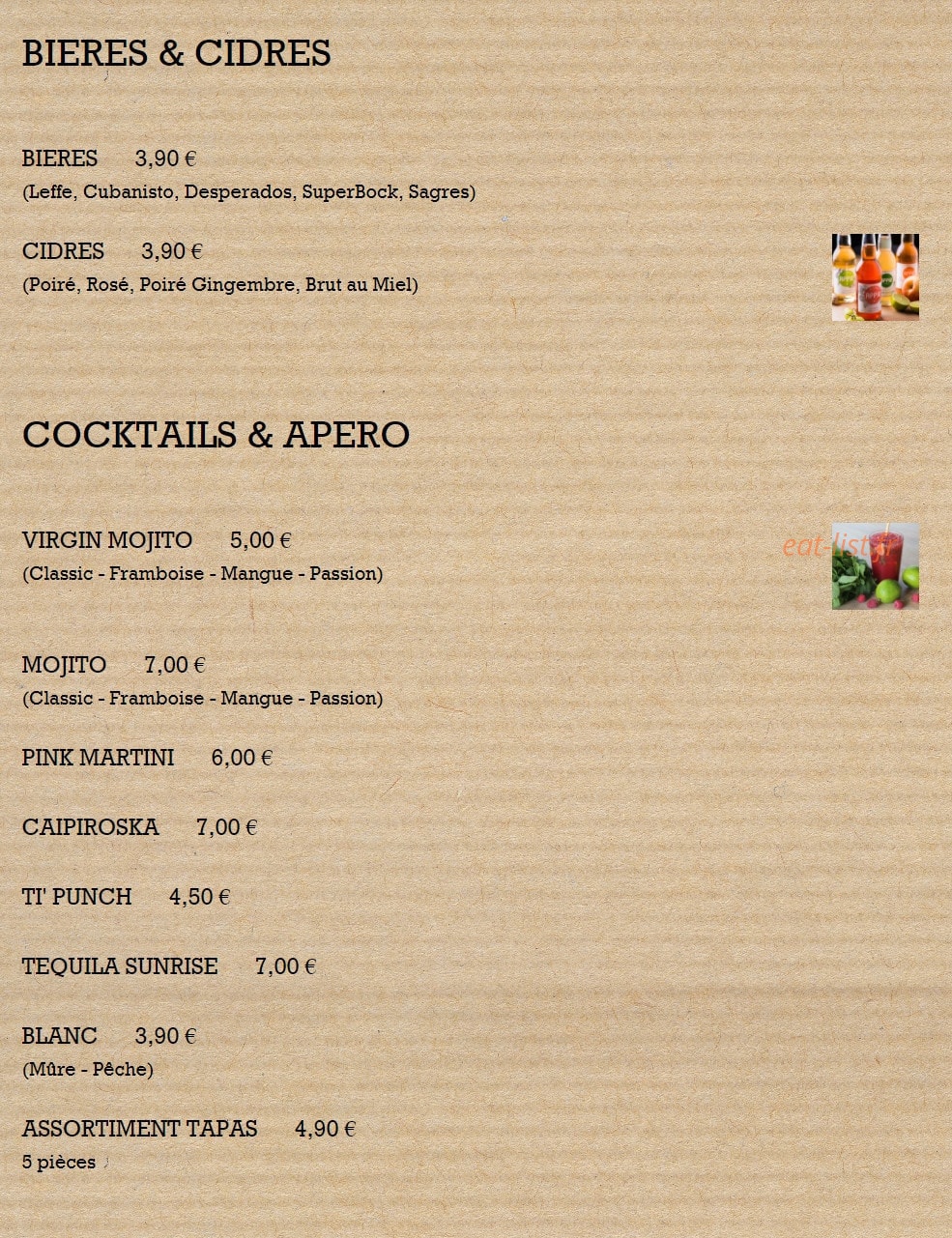 Anatol’s — carte page 5