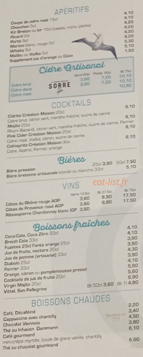 Crêperie le Trisk’l — carte page 4