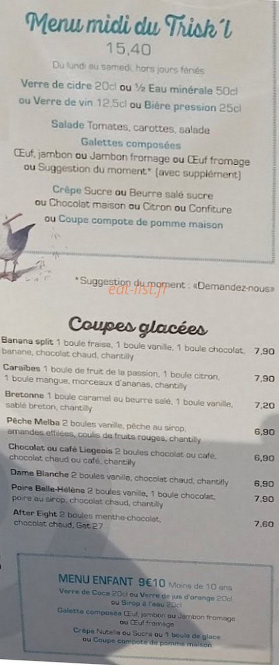 Crêperie le Trisk’l — carte page 3