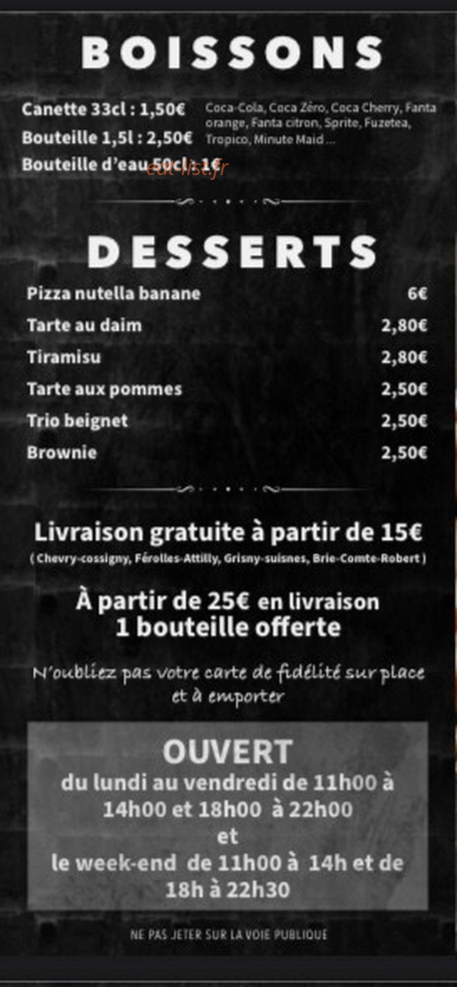 Casa De Pizza — carte page 6