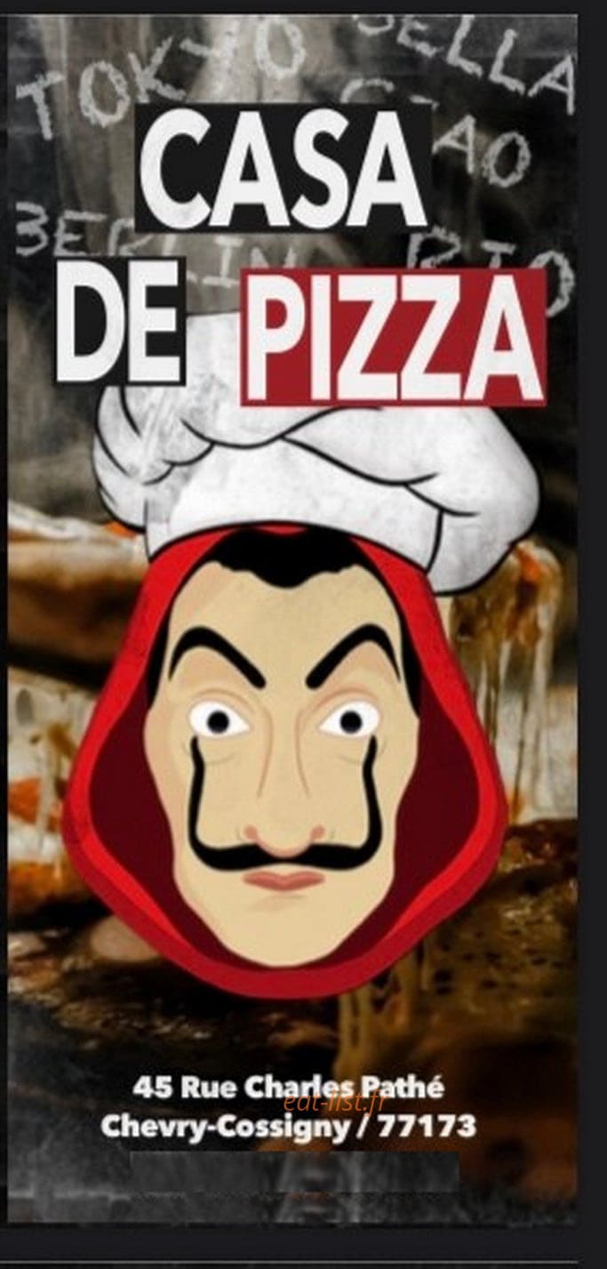 Casa De Pizza — carte page 1