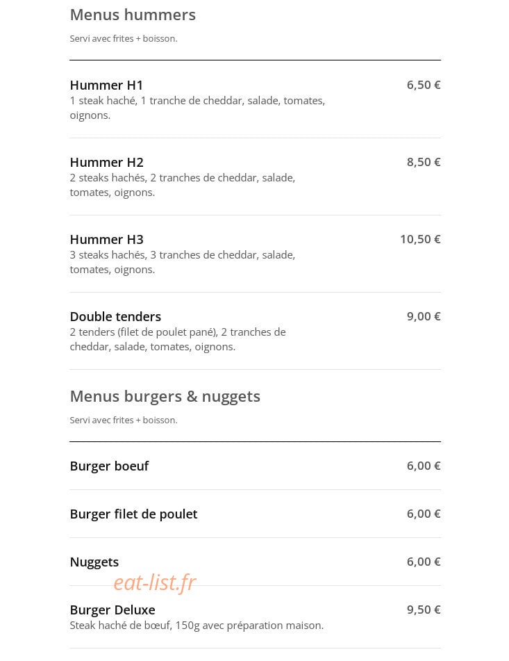 Cosy Kebab — carte page 2