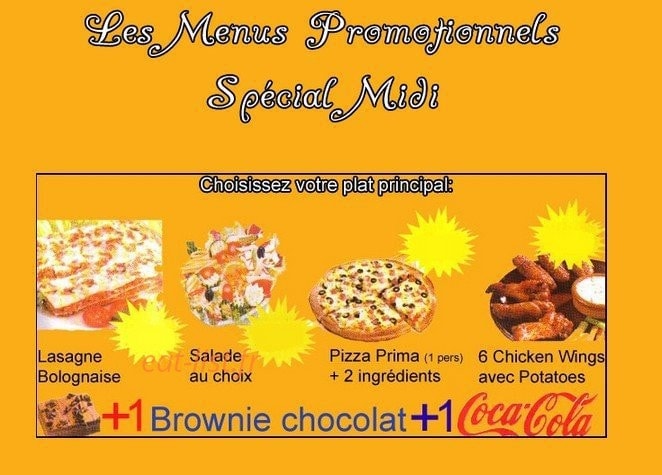 Home's pizza — carte page 6