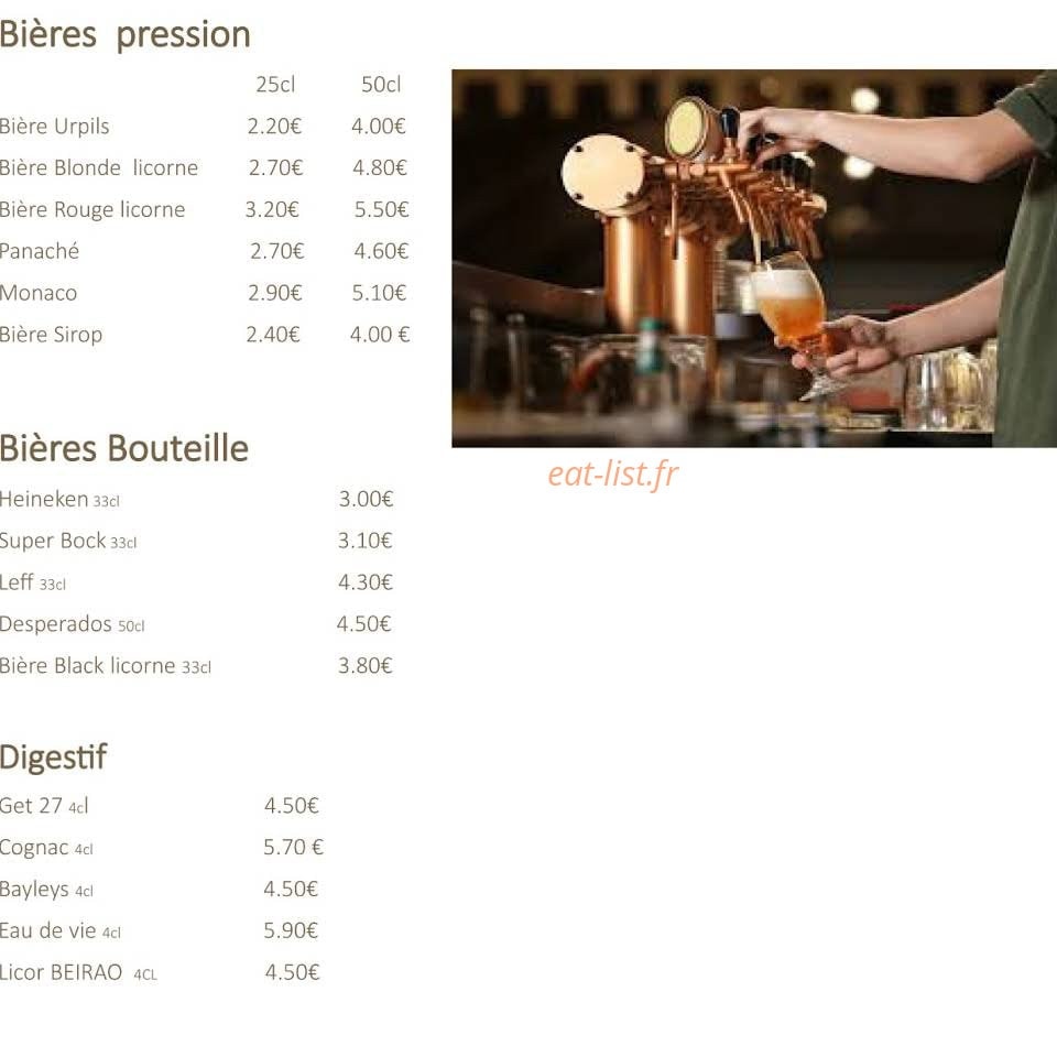 LLK restaurant — carte page 2