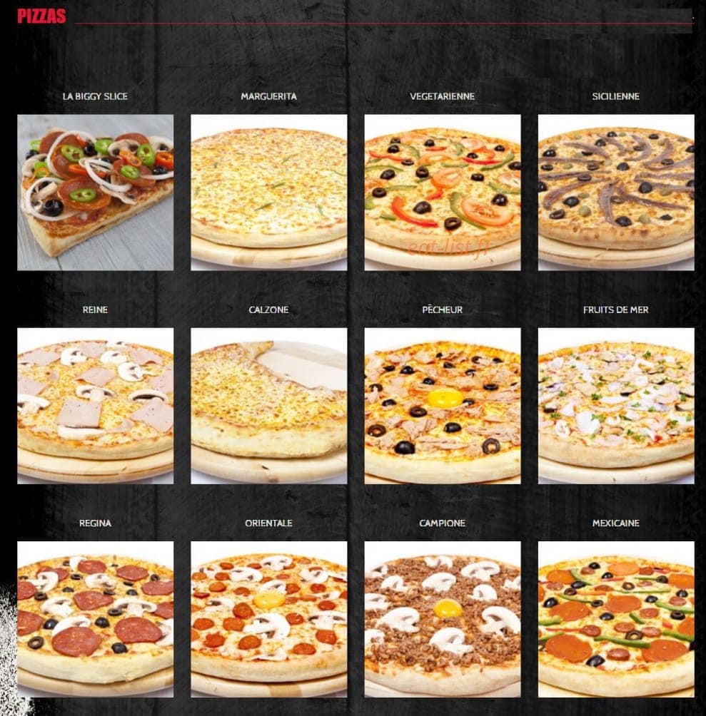 pizza Time's — carte page 1