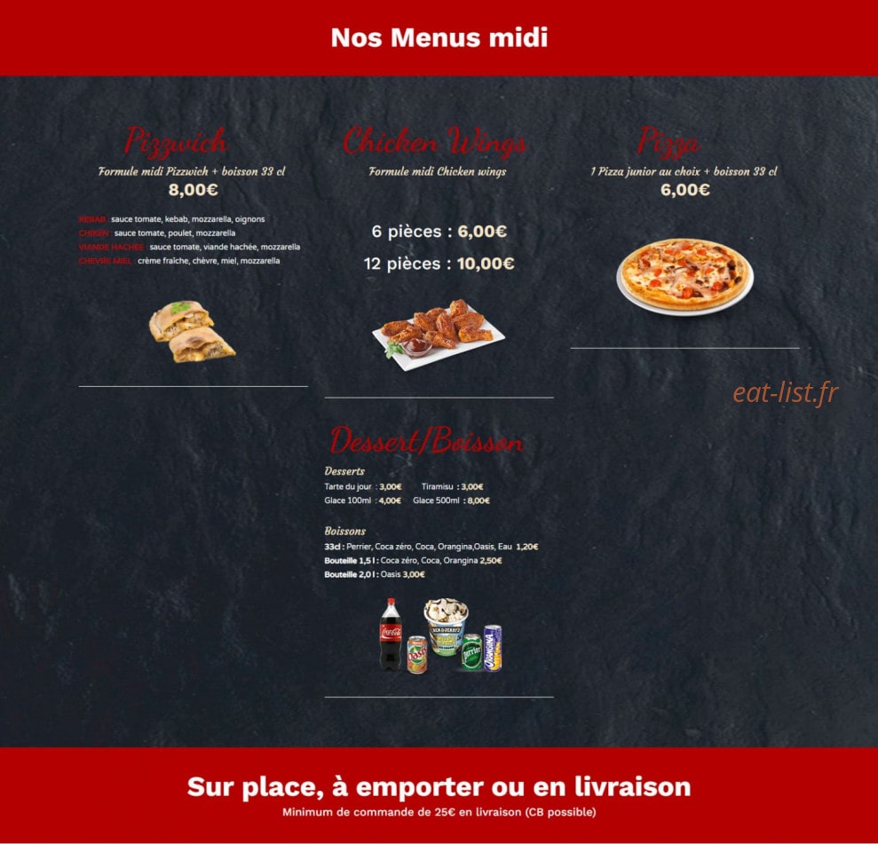 Courtry Pizza — carte page 2