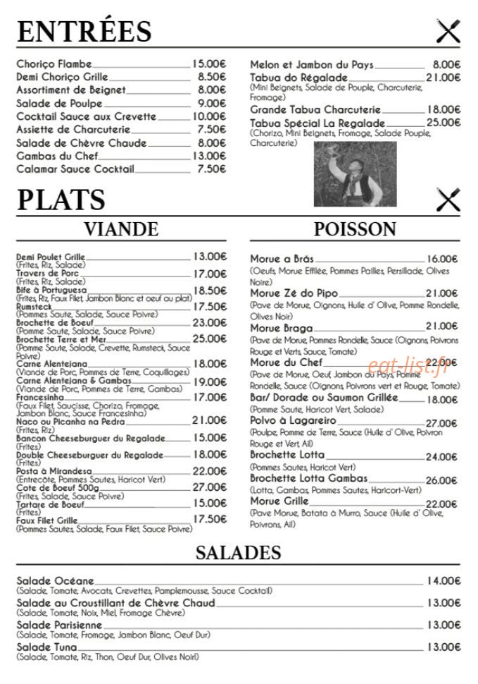 La regalade — carte page 1