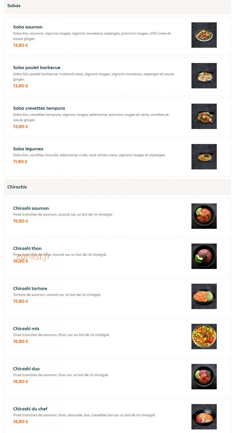 Sushi Bar — carte page 8