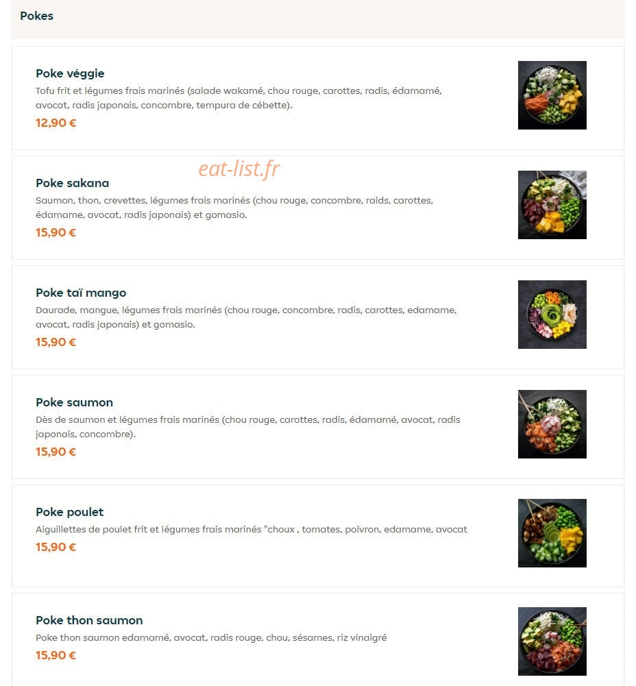 Sushi Bar — carte page 7