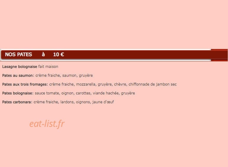 Gepetto Pizza — carte page 6