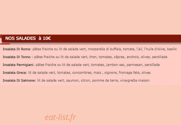 Gepetto Pizza — carte page 4