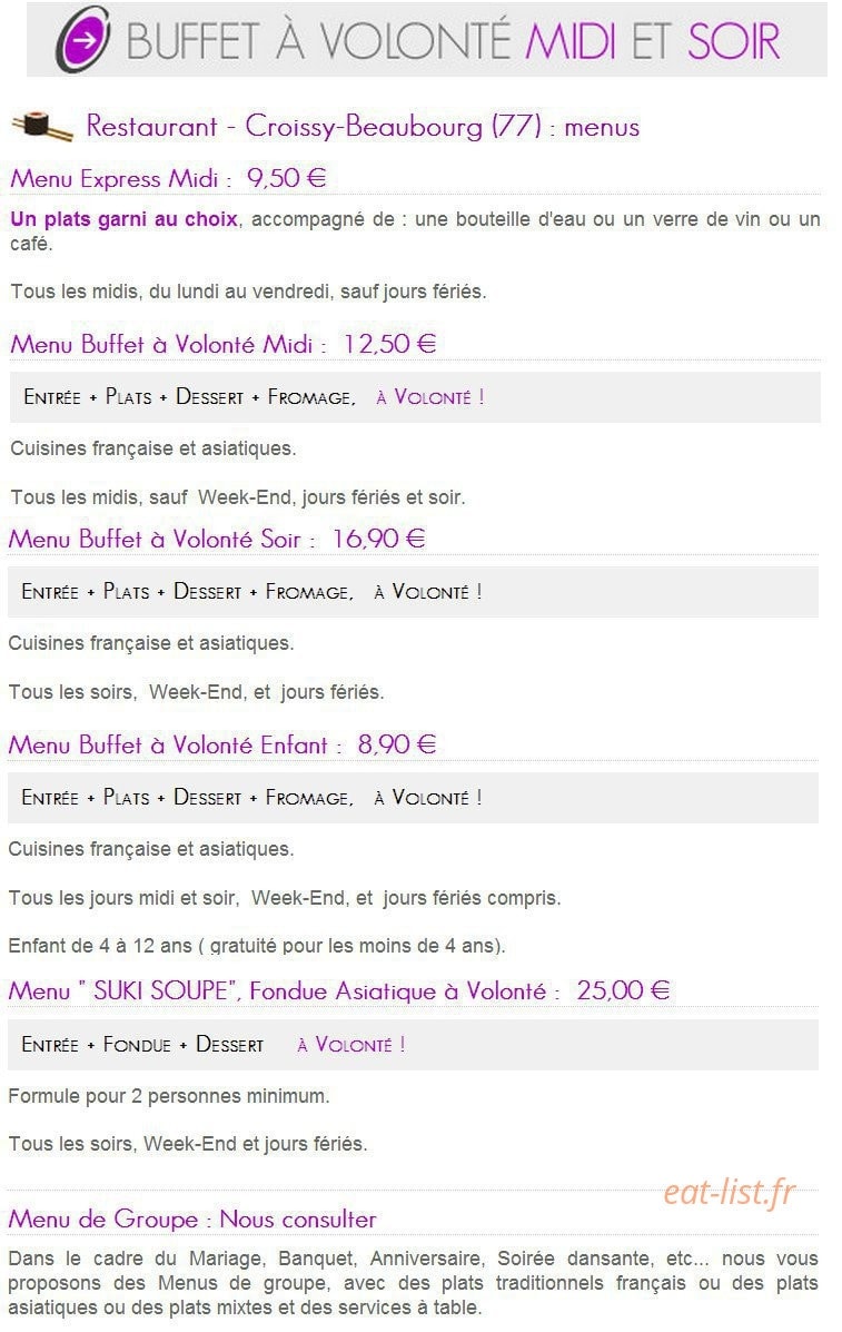 Le comptoir de Beaubourg — carte page 1