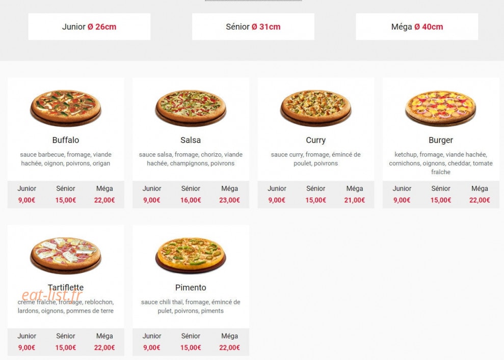 Pizza House — carte page 4