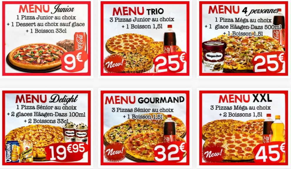 Pizza House — carte page 1