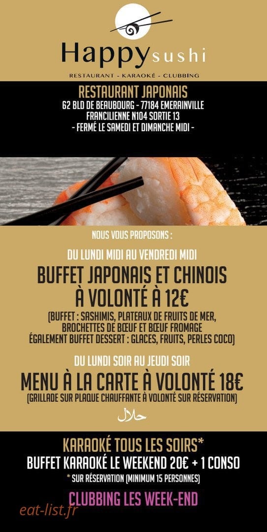 Happy Sushi — carte page 4