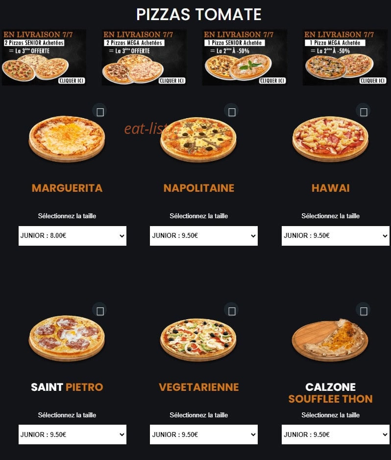 Milano Pizza — carte page 3