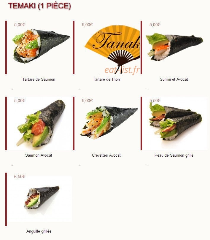 Tanaka — carte page 5