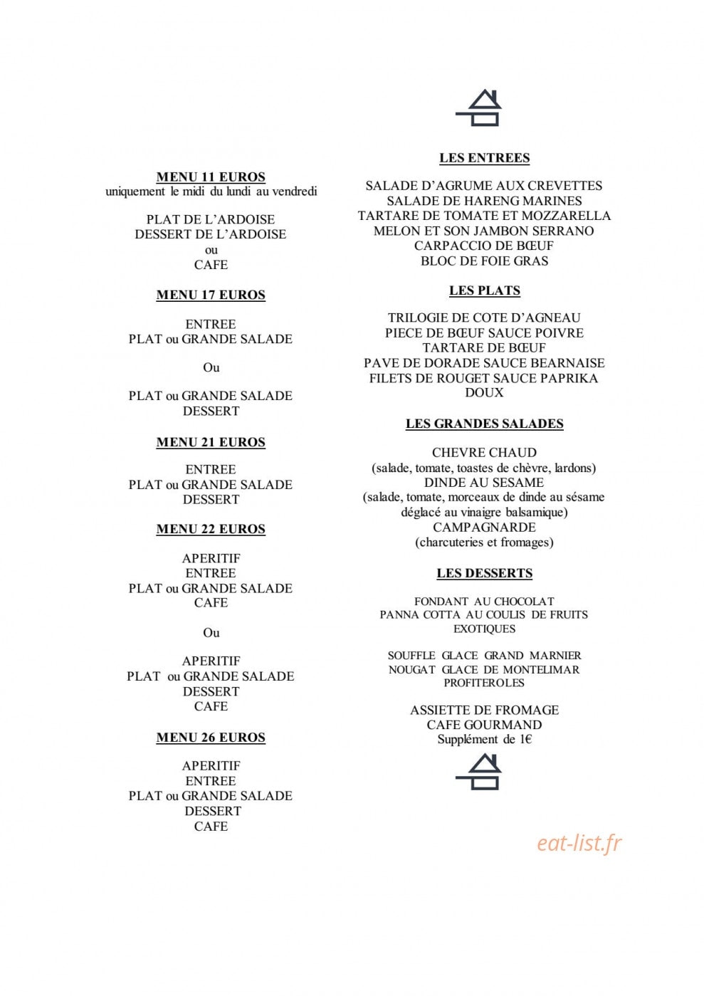 Mon Petit Bouchon — carte page 1