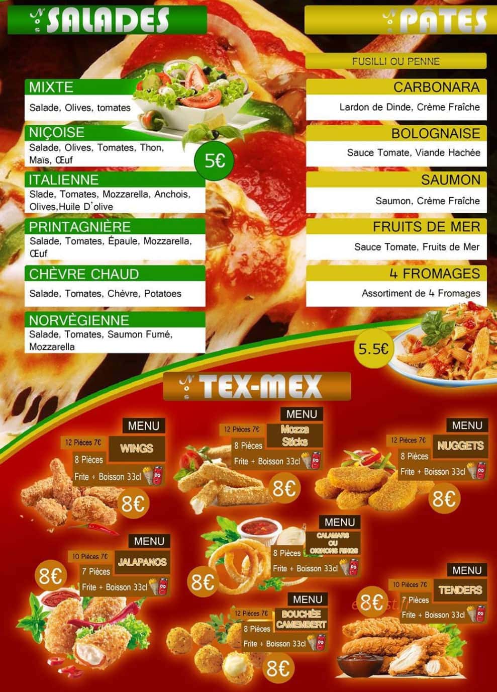 Pizza Delice De Noisiel — carte page 2
