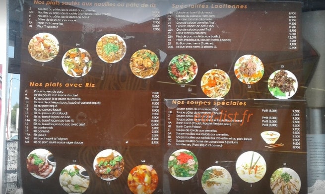 Tang Gourmet — carte page 1
