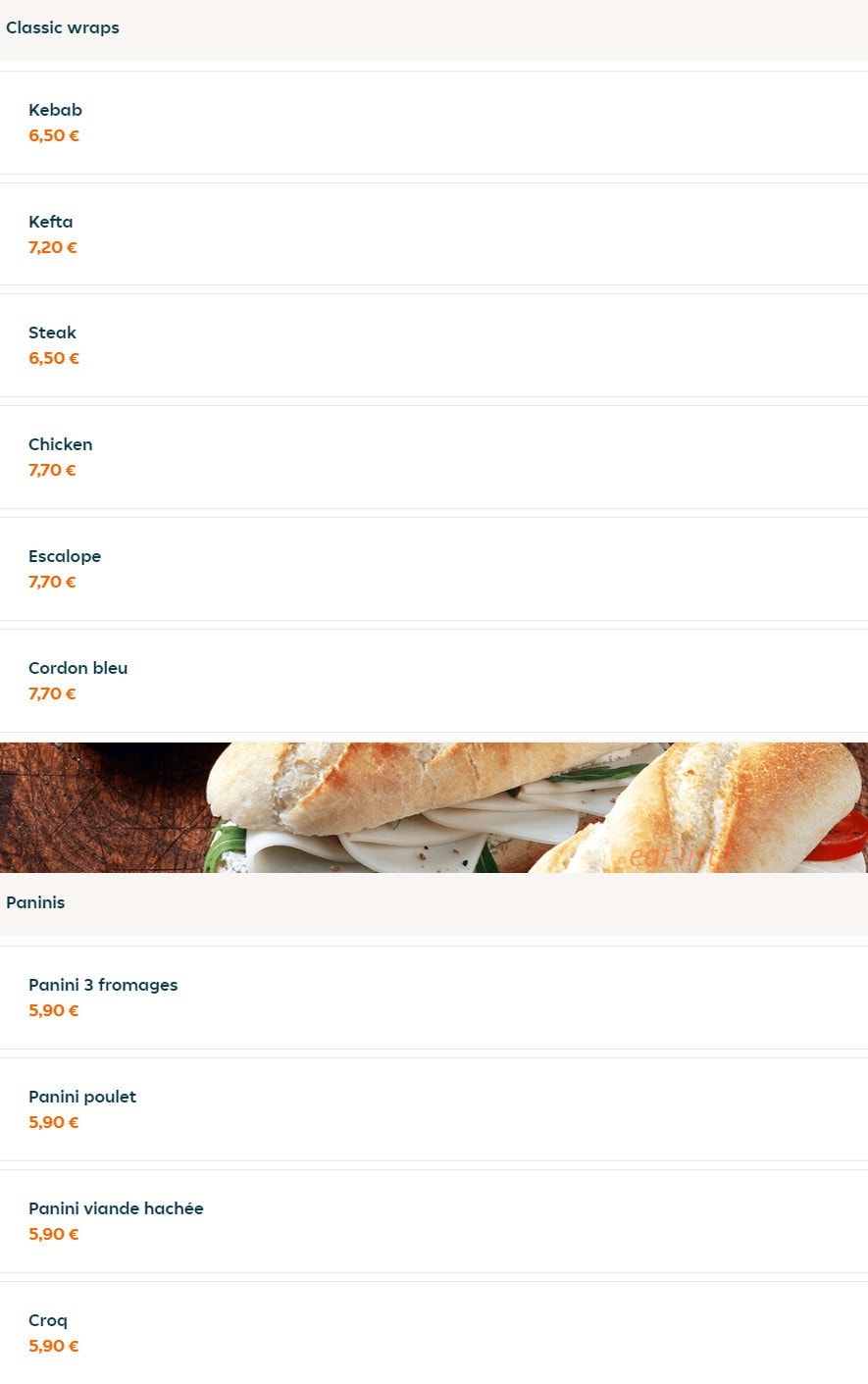 Burger D'Lys — carte page 9