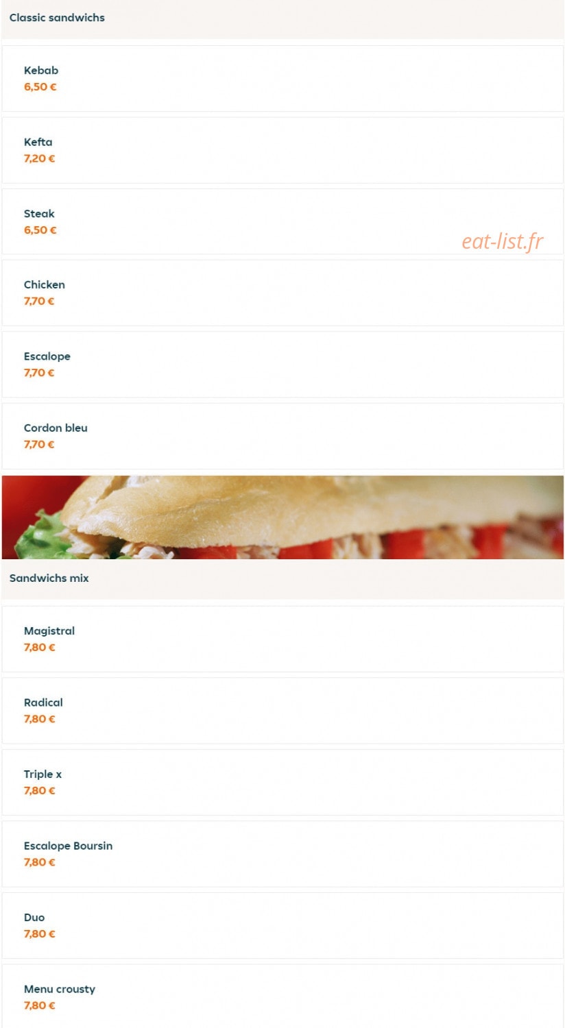 Burger D'Lys — carte page 8
