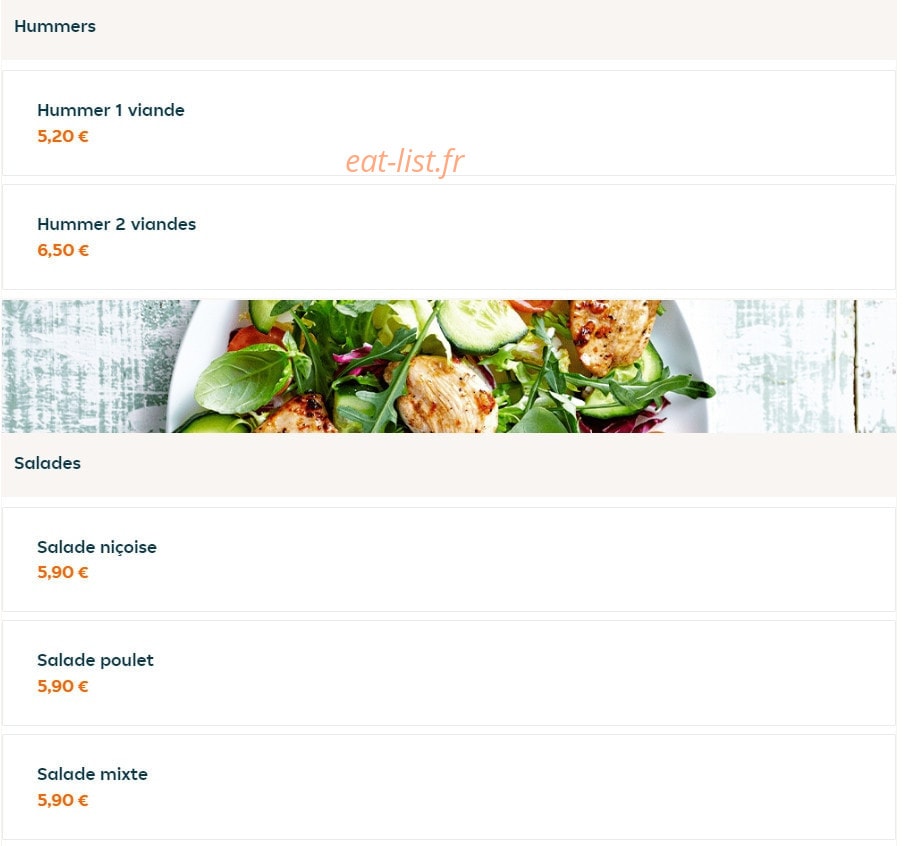 Burger D'Lys — carte page 10