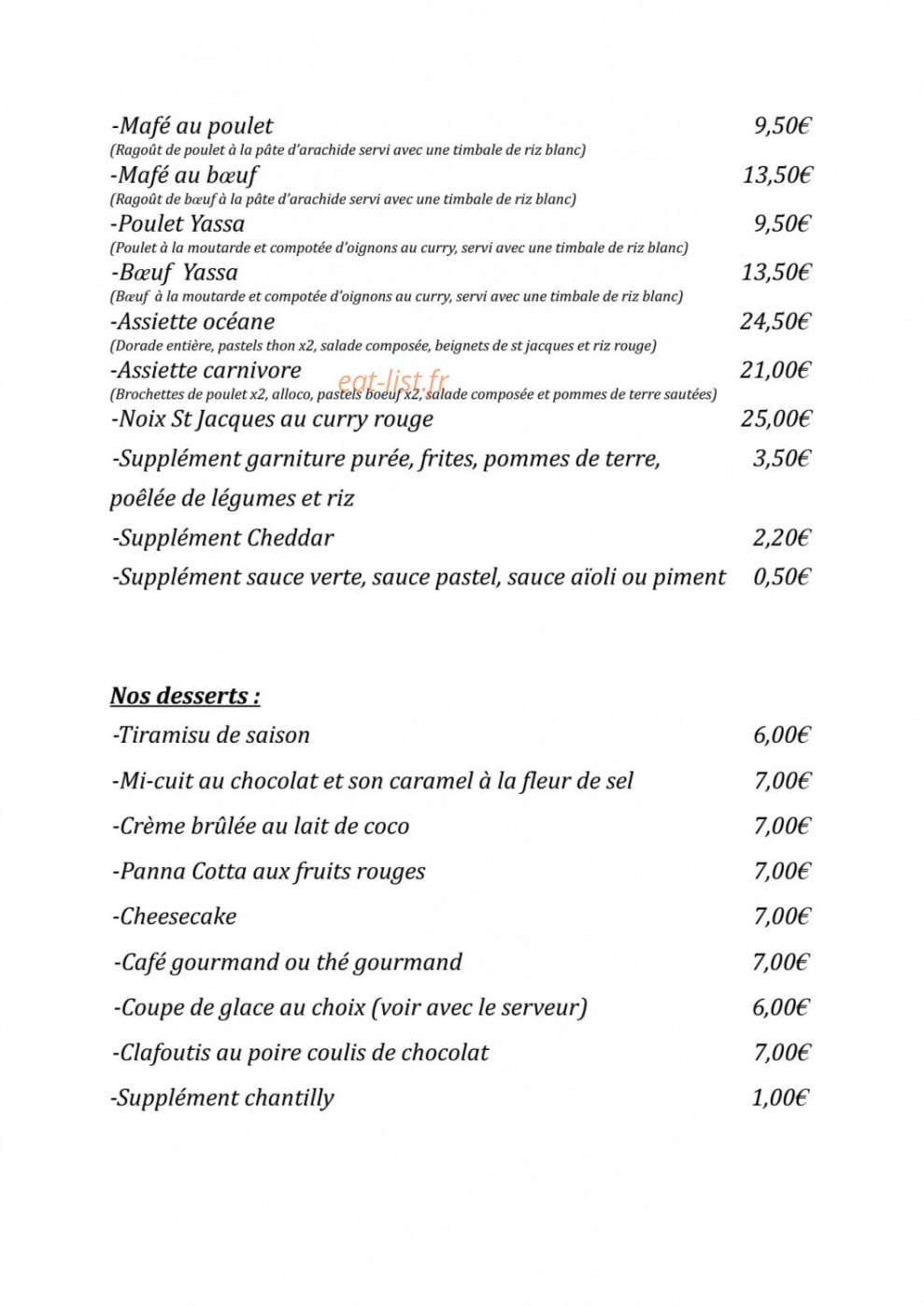Le Continental — carte page 8